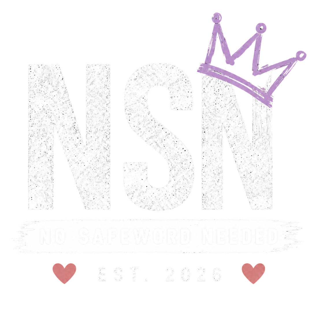 no safeword needed white logo transparent background